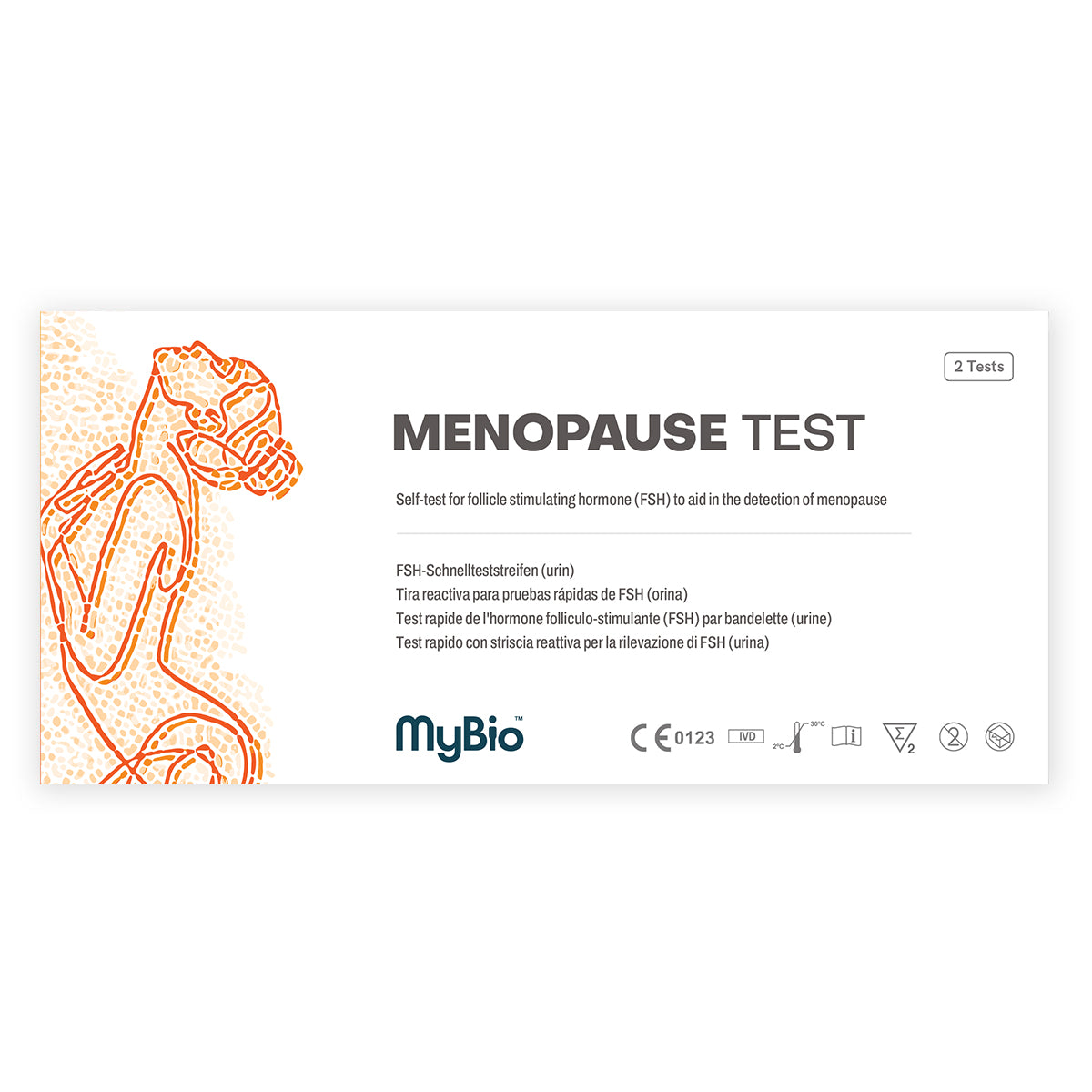 Mybio Menopause Easy To Use At Home Self Test 2 Tests Fsh Mybio Ireland 7968