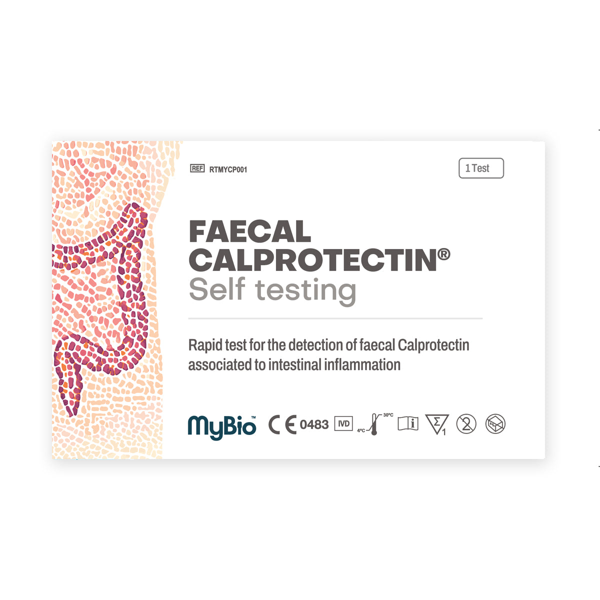 MyBio Calprotectin Check At Home Self Test detects inflammatory bowel diseases such as Crohn’s disease or ulcerative colitis