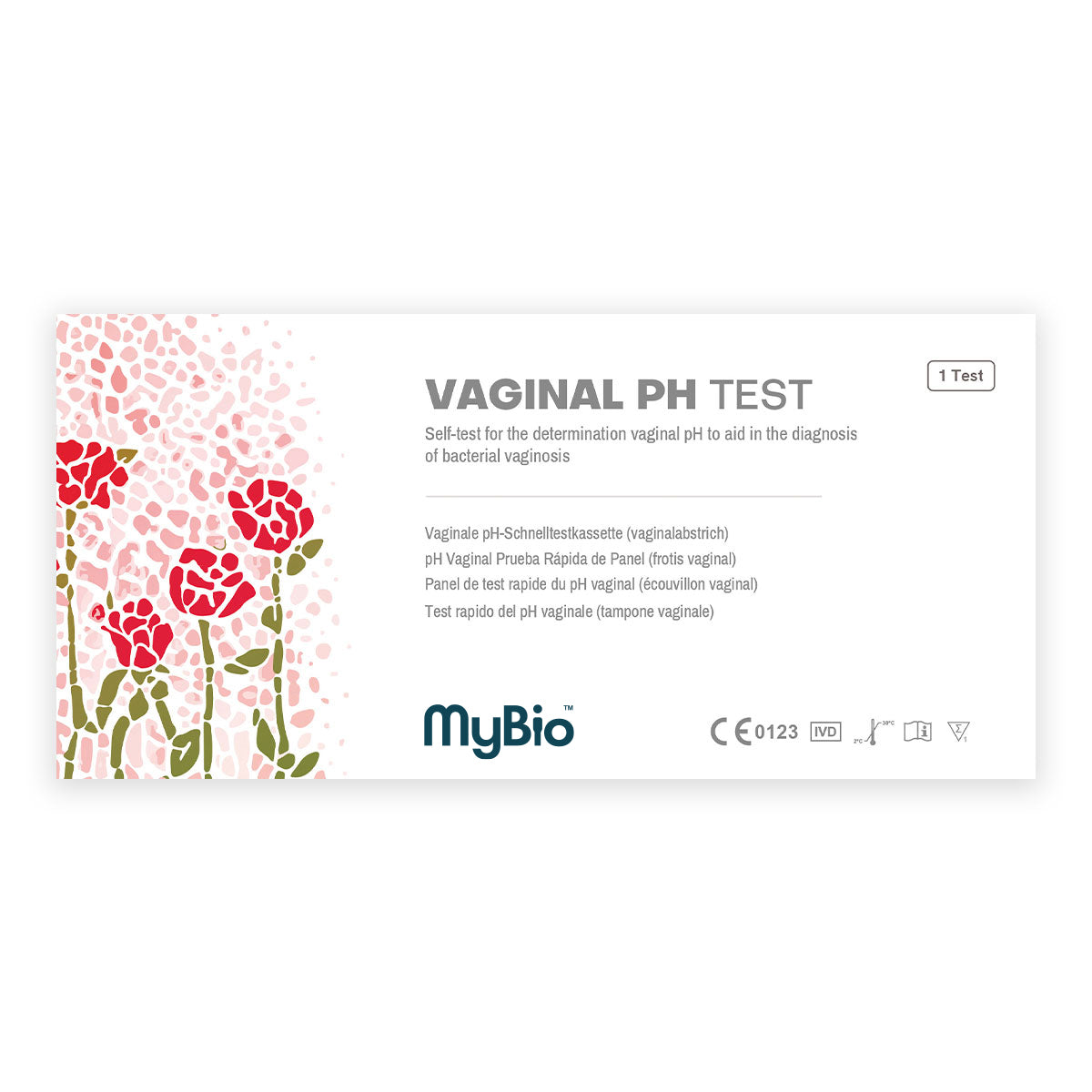 MyBio Vaginal pH Easy to Use At Home Self Test