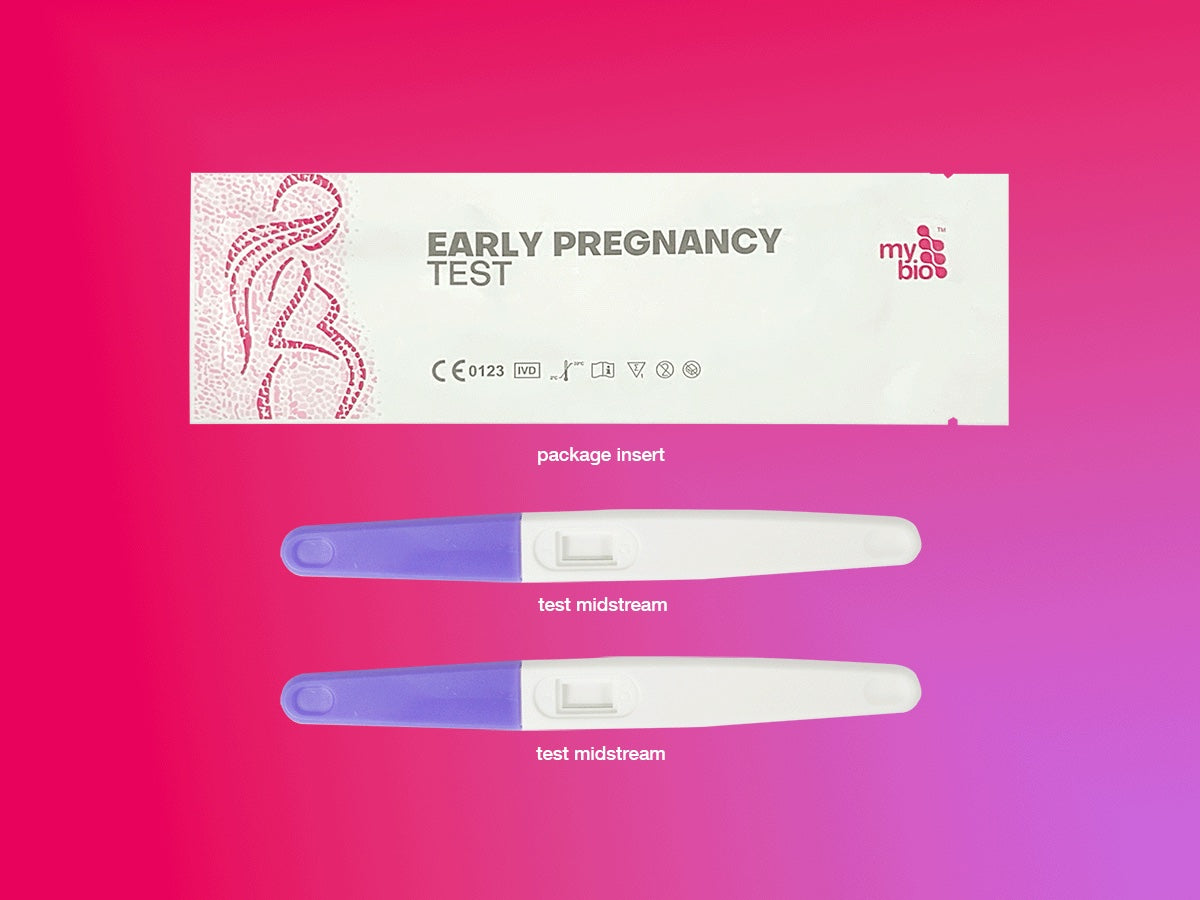 MyBio Early Pregnancy Easy to Use At Home Self Test - box contents